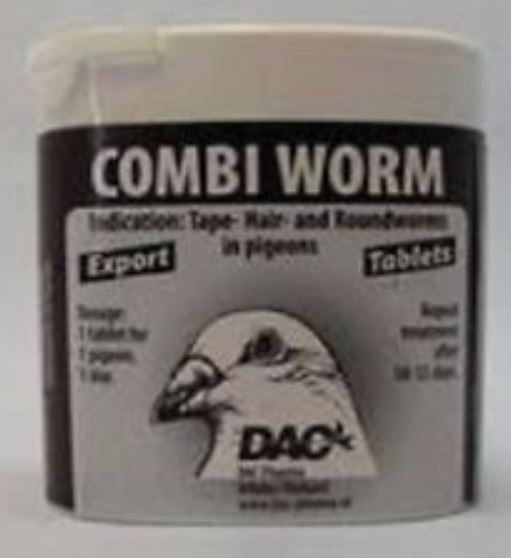 Dac Combi Worm Tabs 50 Pills For Hair & Roundworm Pigeons Poultry - The Poultry coop
