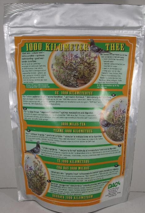 Dac 1000 miles tea 300g Natural Preparation For Racing Pigeon - The Poultry coop