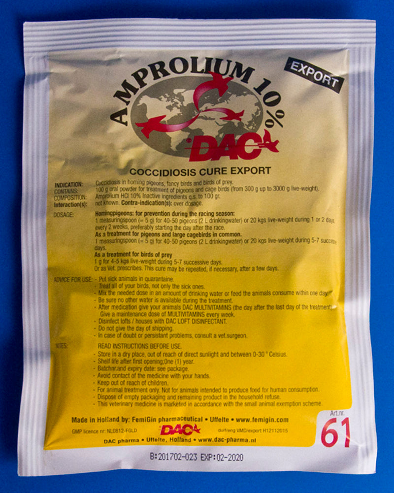 Dac Amprolium 10% 100 gram Coccidiosis Pigeon Poultry Birds - The Poultry coop