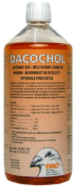 Dac Dacochol 1 Litre Protects Liver & Kidneys Pigeons Poultry Birds - The Poultry coop