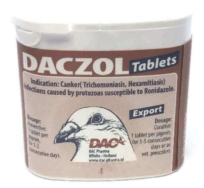 Dac Daczol 50 tablets Trichomoniasis & Hexamitiasis Pigeons Poultry Birds - The Poultry coop