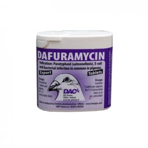 Dac Dafuramycin 50 tablets For Salmonellosis Paratyphus Racing Pigeons Poultry Birds - The Poultry coop