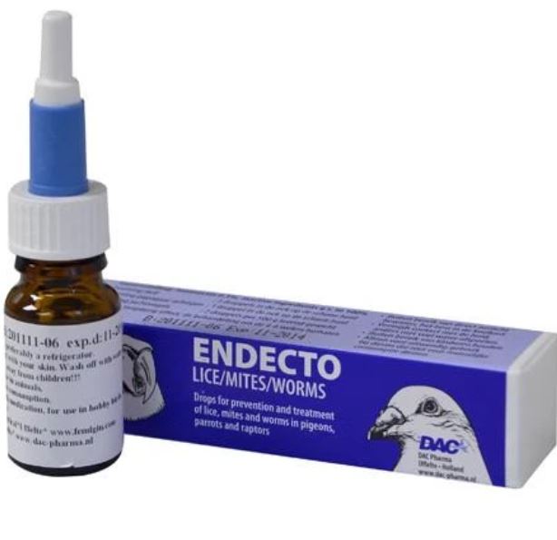 Dac Endecto drops 10ml Lice Mites & Worms For Pigeons & Birds - The Poultry coop