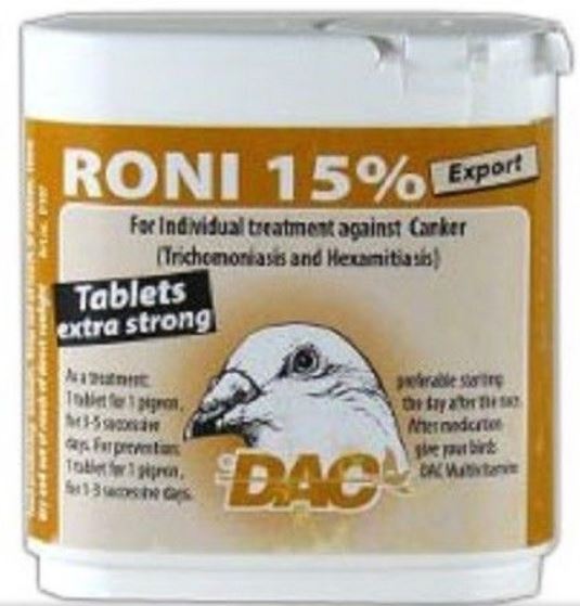 Dac Ronidazole 15%  50 Tablets Extra Strong Pigeon Poultry Birds - The Poultry coop